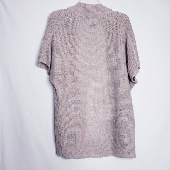 Old Navy Tan Short Sleeve Open Front Knit Cardigan Sweater Women's Size Medium - Picture 3 of 6